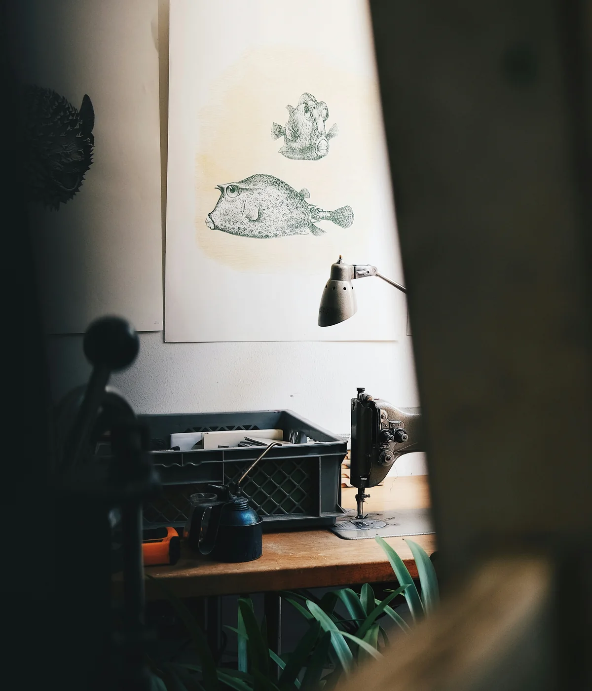 Freya Nordin in the studio